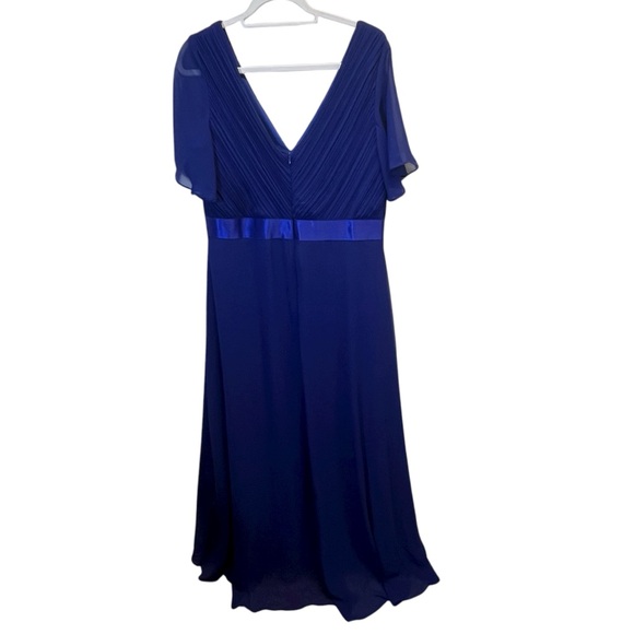 NWT Ever-Pretty Royal Movie Flutter Sleeve V-Neck Long Evening Dress Gown Sz 20 - Picture 4 of 11